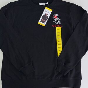 Keith Haring Black Crewneck Sweater for Women Sz SMALL NWT
